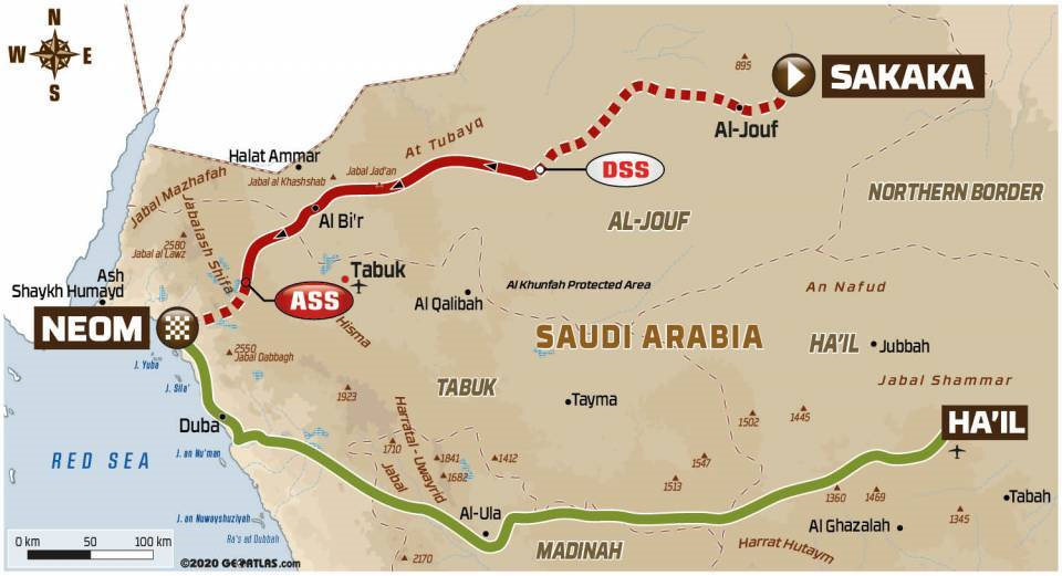 Mapa etapa 8 Dakar ISB Sport