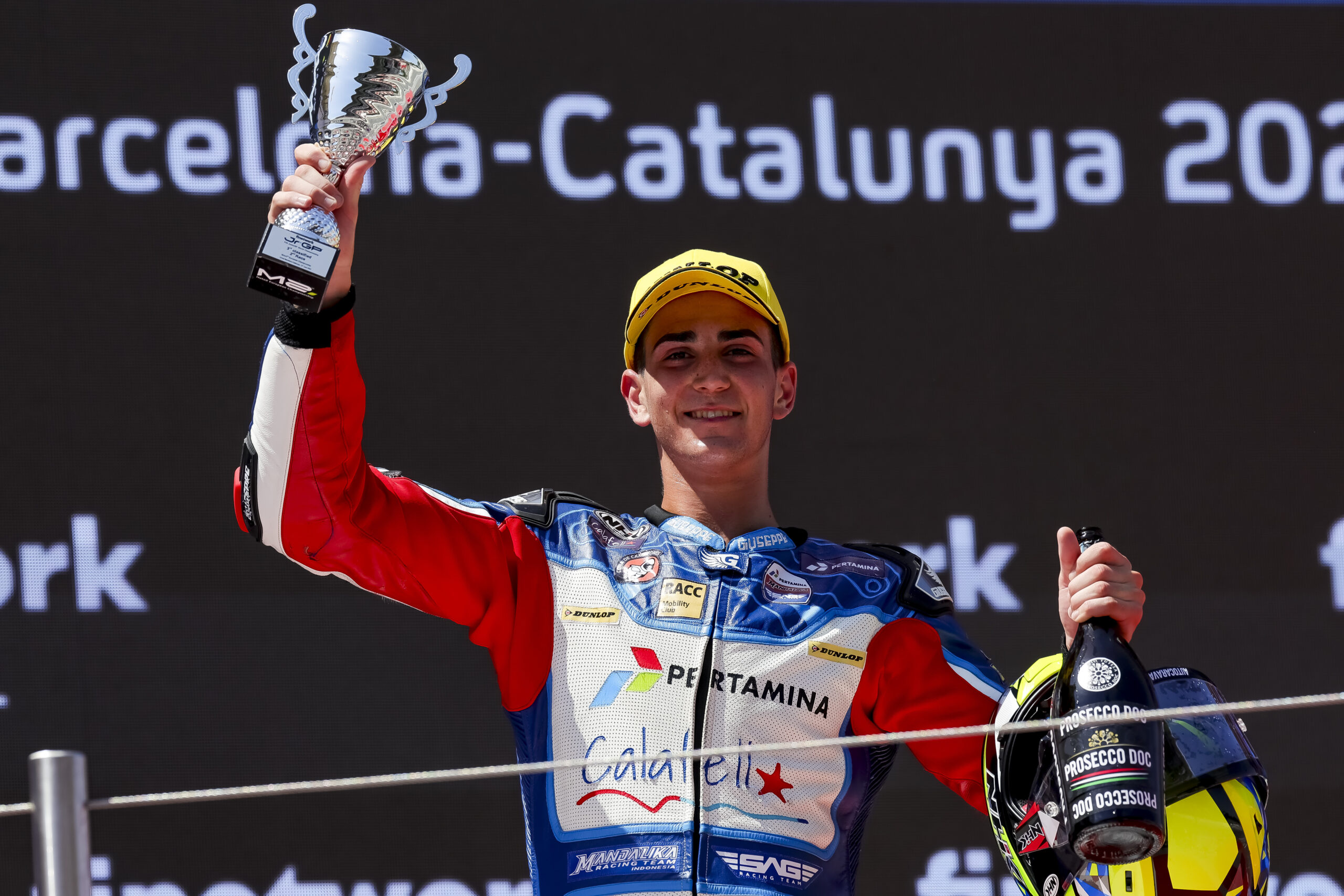 Pertamina Mandalika SAG Euvic Team podio en el Circuit de Barcelona ISB Sport